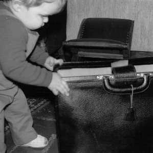 little boy with briefcase