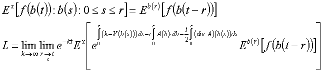 E^x[f(b(t)):b(s):0<=s<=r] = E^b(r)[f(b(t-r))]
